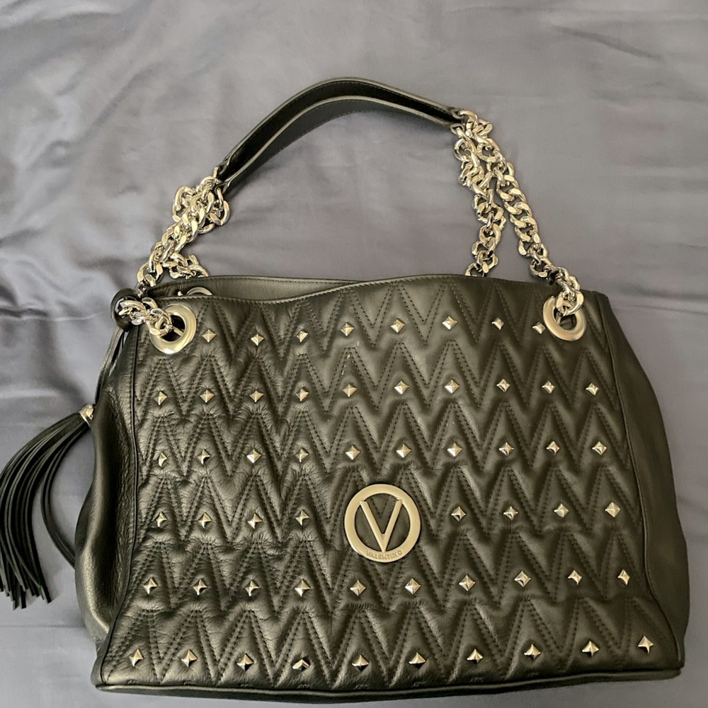 Valentino Signature Leather Shoulder Bag